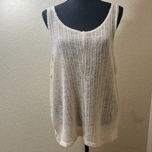 Hayden Knit Button Back Sweater Tank 1XL Cream